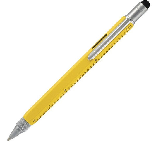 Monteverde 9 in 1 One Touch Tool Ballpoint Pen & Stylus, Yellow